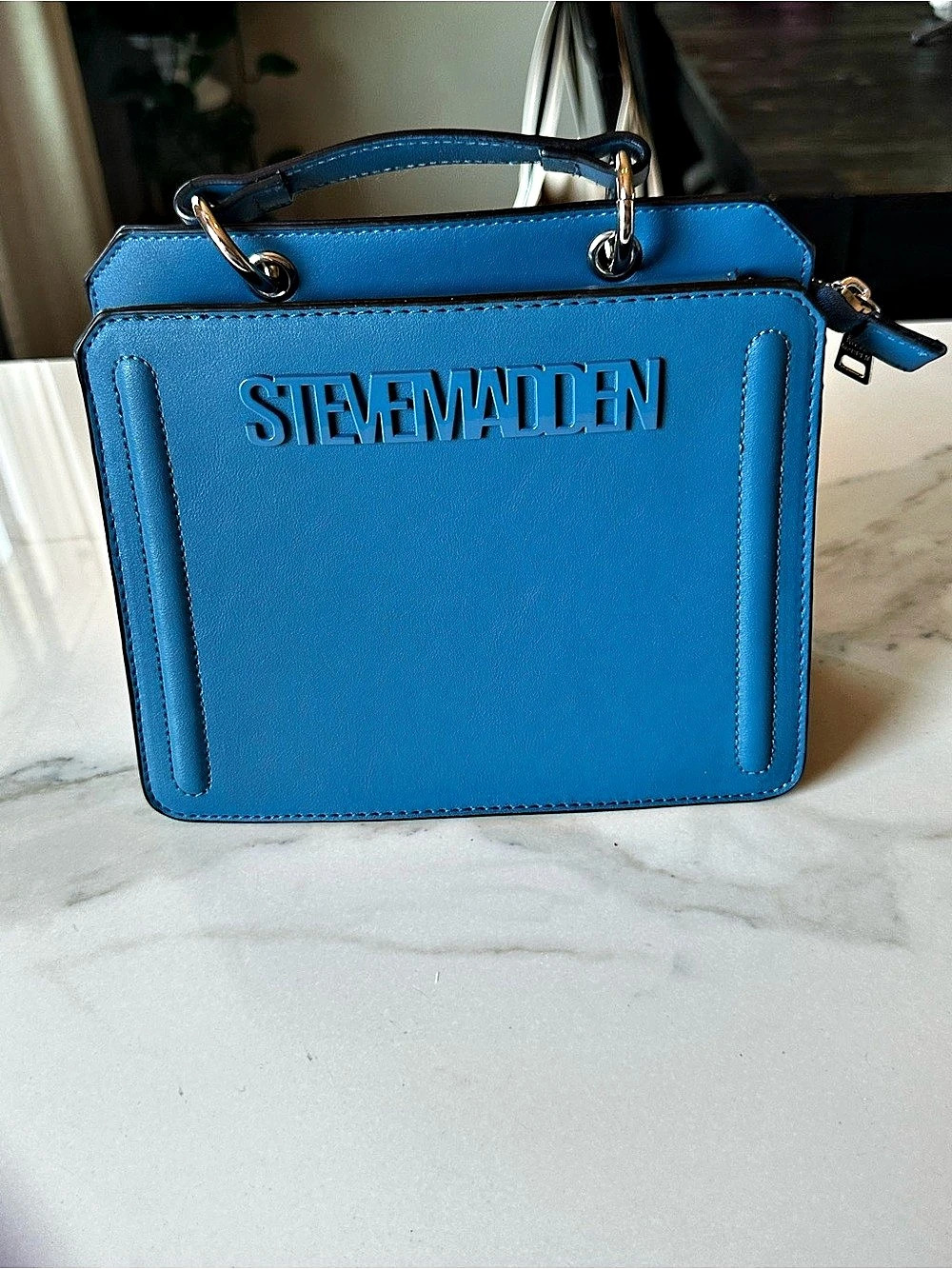 Steven Madden Beverly Convertible Crossbody Satchel Royal Blue